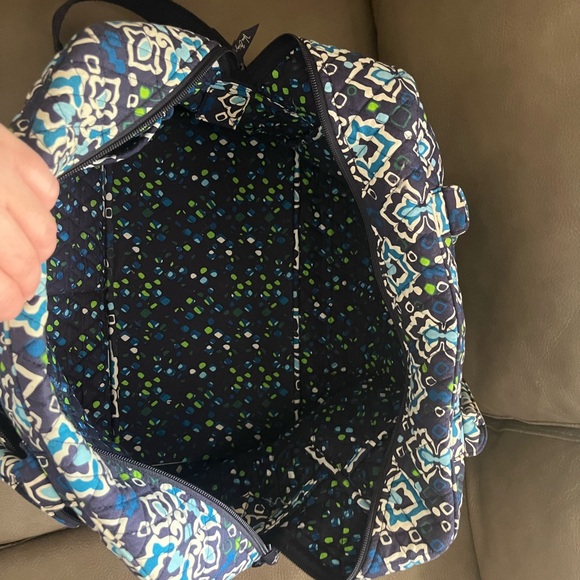 Vera Bradley Blue and Green Travel Bag - Picture 3 of 6